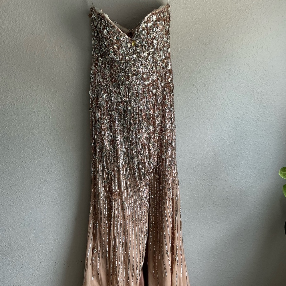 Sherri Hill Blush Silk Gown